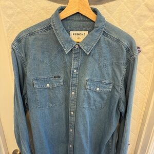 Poncho denim western shirt - XL Slim